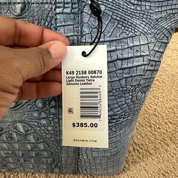 Brahmin Large Duxbury Satchel Light Denim Tetra - Picture 4 of 12